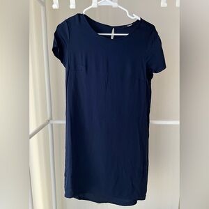 Quince washable silk short sleeve mini dress